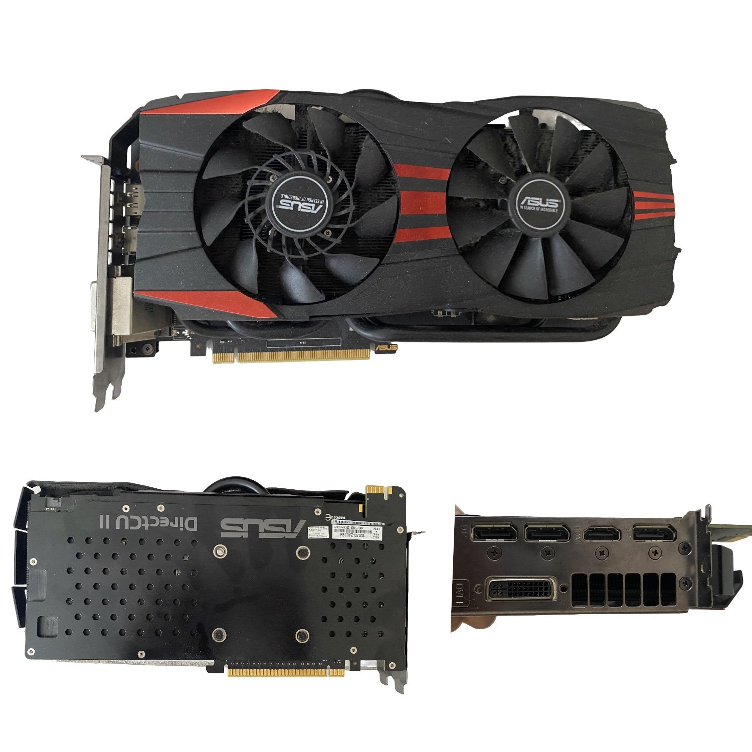 Asus GTX 960 GTX960-DC2OC-4GD5-BLACK 4 GB Ekran Kartı İkinci El