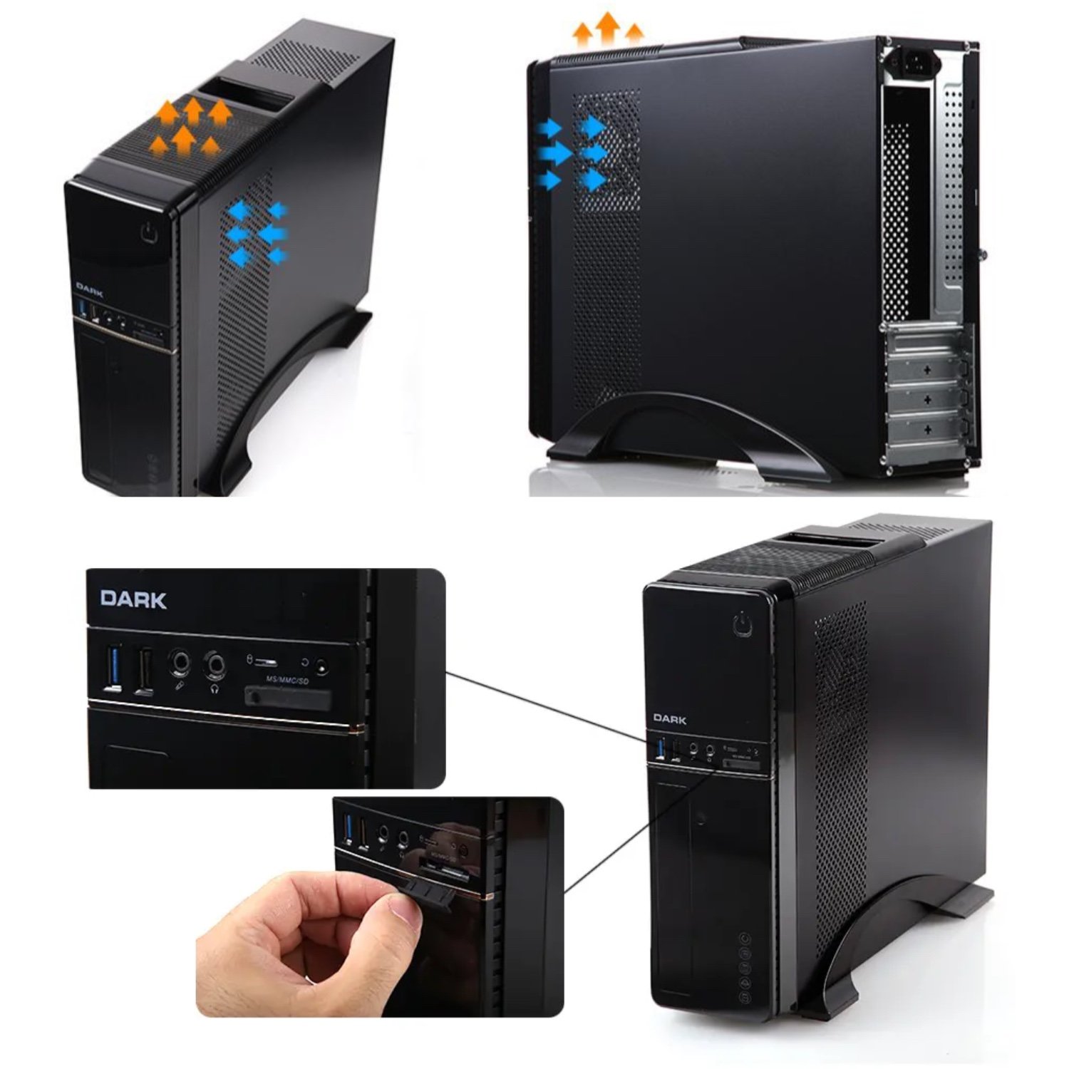Dark Aura DKCHAURA300U3 Fanlı 300 W Micro ATX Bilgisayar Kasası
