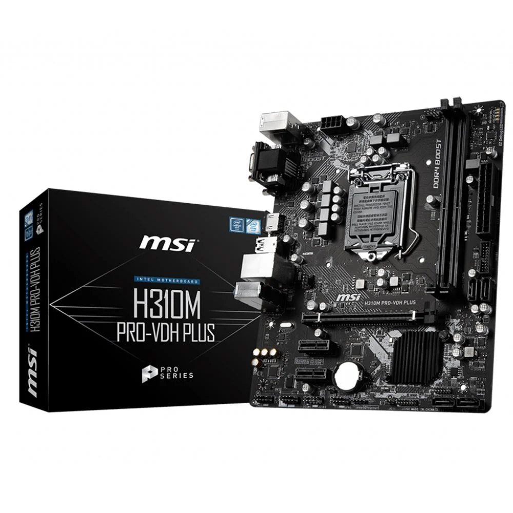 Msi H310m Pro-vdh Plus Soket 1151 Ddr4 2666 Dvı Vga Hdmı Usb3.1 8 nesil ve 9 nesil destekler