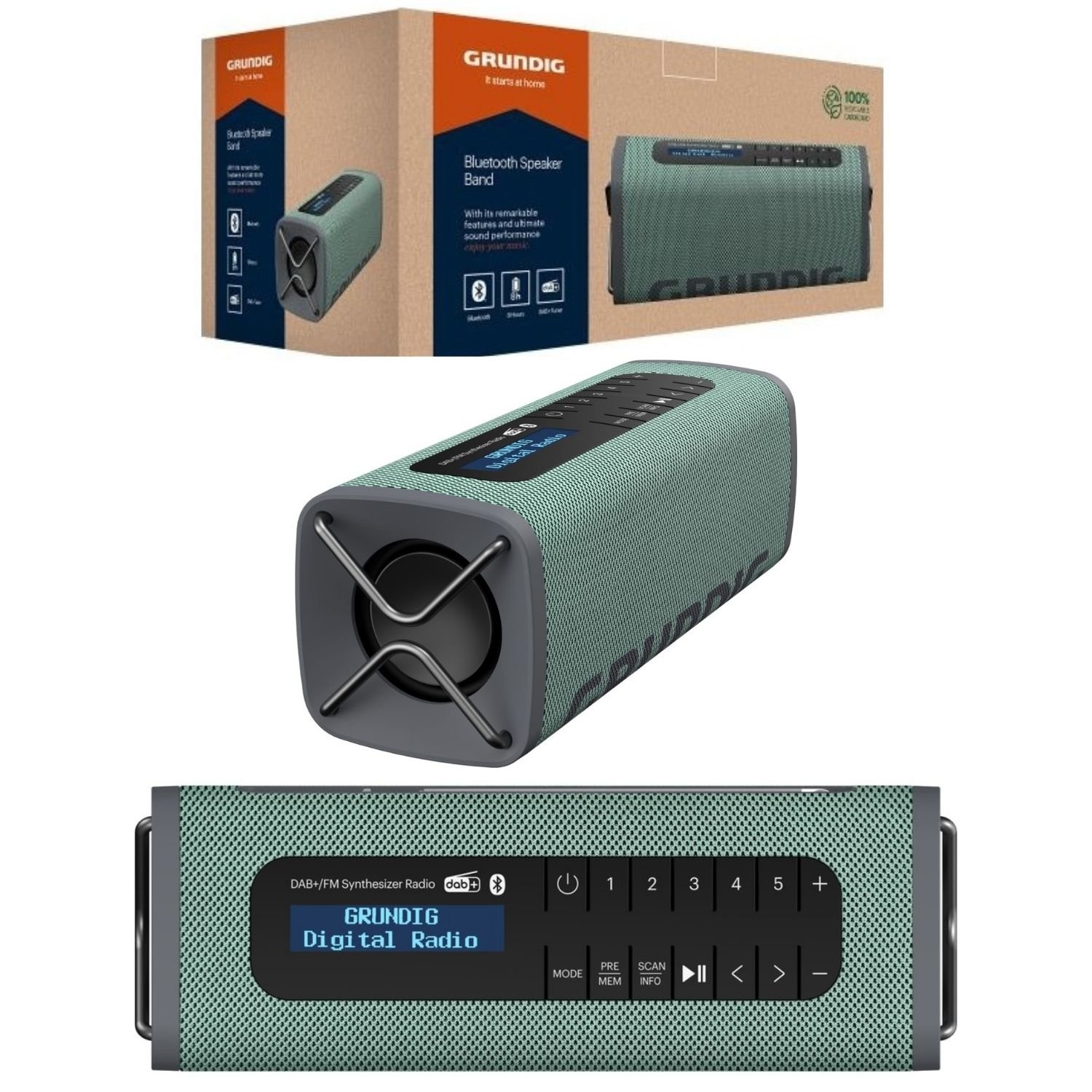 Grundig Band Bt Hoparlör Yeşil